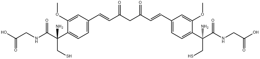 Di-O-cysteinyl-glycinoyl Curcumin结构式