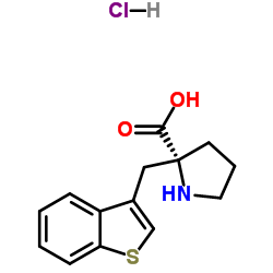 (R)-ALPHA-(3-BENZOTHIOPHENYLMETHYL)-PROLINE-HCL Structure