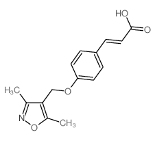 (2E)-3-{4-[(3,5-dimethylisoxazol-4-yl)methoxy]phenyl}acrylic acid Structure