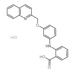 2-[[3-(2-喹啉甲氧基)苯基]氨基]苯甲酸盐酸盐结构式