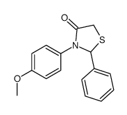 3-(4-methoxyphenyl)-2-phenyl-1,3-thiazolidin-4-one Structure