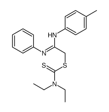 [2-anilino-2-(4-methylphenyl)iminoethyl] N,N-diethylcarbamodithioate结构式