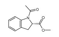 1H-Indole-2-carboxylic acid, 1-acetyl-2,3-dihydro-, Methyl ester, (2S)-结构式