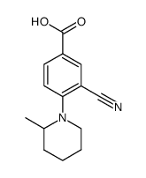 3-cyano-4-(2-methylpiperidin-1-yl)benzoic acid Structure