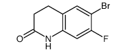 6-溴-7-氟-3,4-二氢-2(1h)-喹啉酮结构式