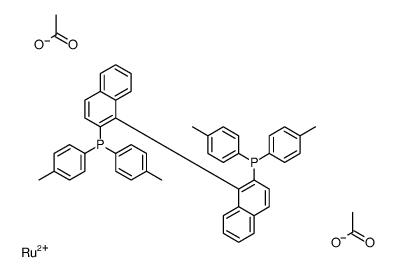 二乙酸[(R)-(+)-2,2-二(二对甲苯膦酰)-1,1-联萘]钌(II)结构式