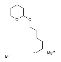 magnesium,2-hexoxyoxane,bromide Structure