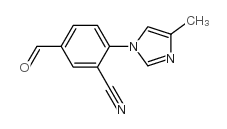 5-甲酰-2-(4-甲基-1H-咪唑基-1-基)苯甲腈结构式