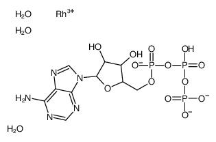 tridentate triaquarhodium-adenosine 5'-triphosphate complex structure