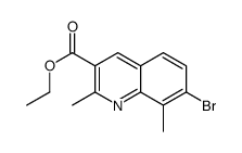 7-溴-2,8-二甲基喹啉-3-羧酸乙酯结构式