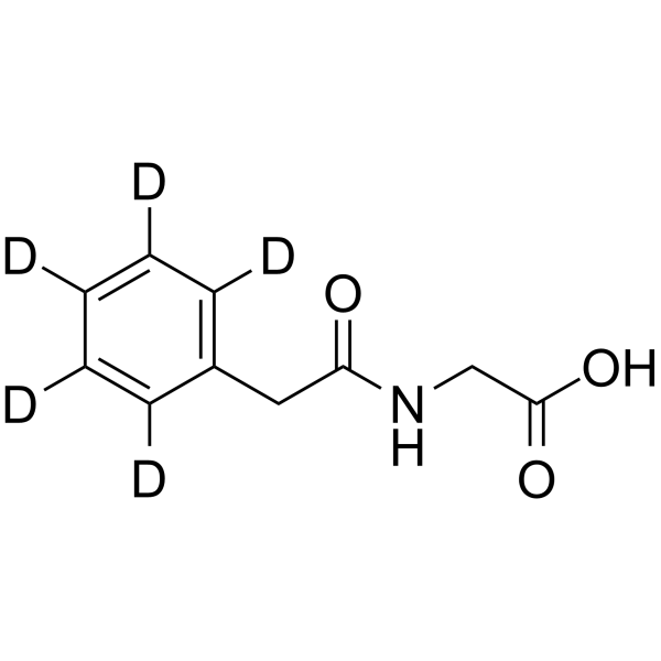 2-(2-Phenylacetamido)acetic acid-d5 Structure