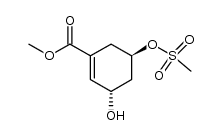 (3S,5R)-methyl 3-hydroxy-5-((methylsulfonyl)oxy)cyclohex-1-enecarboxylate结构式