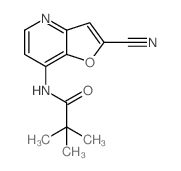 N-(2-氰基呋喃[3,2-b] 吡啶-7-基)新戊酰胺结构式