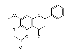 6-bromo-7-methoxy-4-oxo-2-phenyl-4H-chromen-5-yl acetate结构式