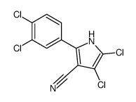 4,5-dichloro-2-(3,4-dichlorophenyl)-1H-pyrrole-3-carbonitrile结构式