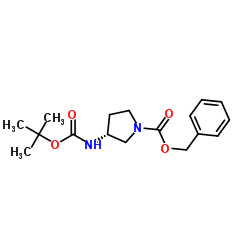 (R)-1-Cbz-3-Boc-Aminopyrrolidine Structure