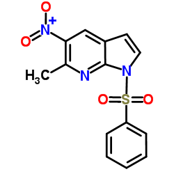 1-(Phenylsulphonyl)-6-Methyl-5-nitro-7-azaindole structure