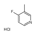 4-氟-3-甲基吡啶盐酸盐结构式
