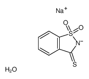 1,1-dioxo-1λ6-benz[d]isothiazole-3-thione, compound of sodium-salt with sodium hydroxide Structure