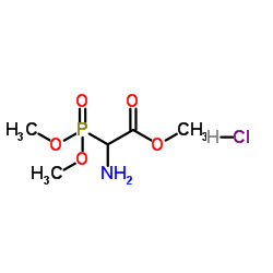 Methyl amino(dimethoxyphosphoryl)acetate hydrochloride (1:1) Structure