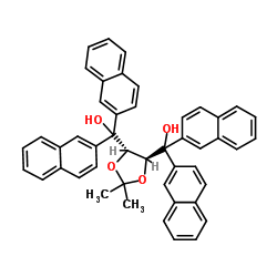 [(4S,5S)-5-[hydroxy(dinaphthalen-2-yl)methyl]-2,2-dimethyl-1,3-dioxolan-4-yl]-dinaphthalen-2-ylmethanol structure