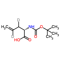 Boc-(R)-2-amino-4- pentenoic acid Structure