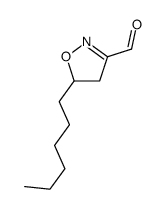 5-hexyl-4,5-dihydro-1,2-oxazole-3-carbaldehyde结构式