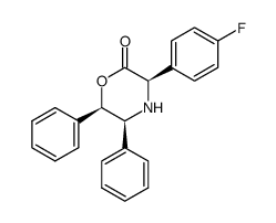 (3R,5S,6R)-2,3,5,6-Tetrahydro-3-(p-fluorophenyl)-5,6-diphenyl-1,4-oxazin-2-one Structure