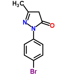 2-Bromo-phenyl-3-methyl-1-( 4-bromophenyl )-3- methyl- 5- pyrazolone结构式