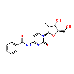 N-Benzoyl-2'-deoxy-2'-fluorocytidine structure