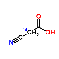 Cyano(2-14C)acetic acid Structure