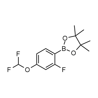 2-(4-(二氟甲氧基)-2-氟苯基)-4,4,5,5-四甲基-1,3,2-二氧杂硼烷结构式