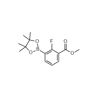 Methyl 2-fluoro-3-(4, 4, 5, 5-tetramethyl-1, 3, 2-dioxaborolan-2-yl)benzoate Structure