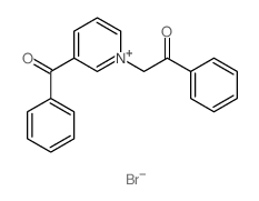 Pyridinium,3-benzoyl-1-(2-oxo-2-phenylethyl)-, bromide (1:1)结构式