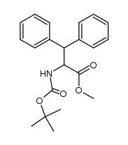 methyl 2-(tert-butoxycarbonylamino)-3,3-diphenylpropanoate结构式