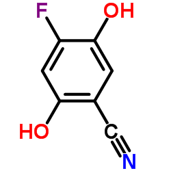 Benzonitrile, 4-fluoro-2,5-dihydroxy- (9CI) Structure