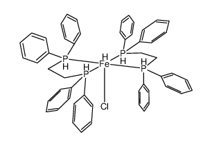 trans-[(1,2-bis(diphenylphosphanyl)ethane)2Fe(H)Cl]结构式