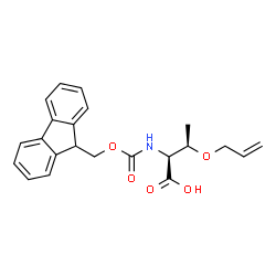 (2S,3R)-2-((((9H-芴-9-基)甲氧基)羰基)氨基)-3-(烯丙氧基)丁酸结构式