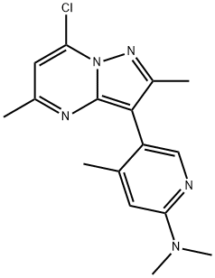 5-(7-chloro-2,5-dimethylpyrazolo[1,5-a]pyrimidin-3-yl)-n,n,4-trimethylpyridin-2-amine(wxg00489) Structure