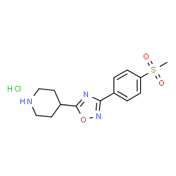 3-(4-甲砜基苯基)-5-(4-哌啶基)-1,2,4-噁二唑盐酸盐结构式