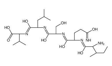(2S)-2-[[(2S)-2-[[(2S)-2-[[(2S)-5-amino-2-[[(2S,3S)-2-amino-3-methylpentanoyl]amino]-5-oxopentanoyl]amino]-3-hydroxypropanoyl]amino]-4-methylpentanoyl]amino]-3-methylbutanoic acid Structure