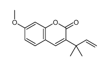 3-(1,1-二甲基烯丙基)脱肠草素结构式