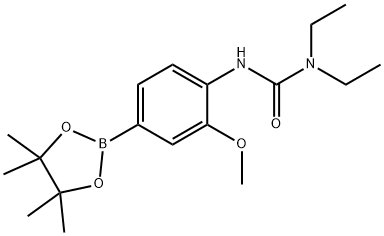 3-甲氧基-4-(二乙氨基甲酰氨基)苯硼酸频哪醇酯结构式