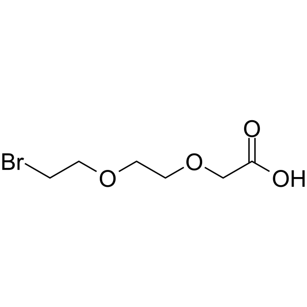 Bromo-PEG2-acetic acid结构式