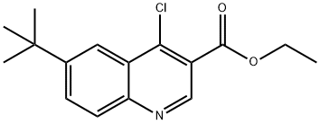 6-(叔丁基)-4-氯喹啉-3-羧酸乙酯结构式