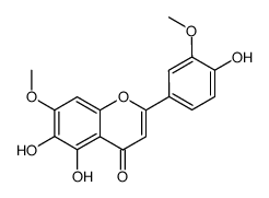 5,6,4'-trihydroxy-7,3'-dimethoxyflavone结构式