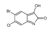 5-溴-6-氯-1H-吲哚-2,3-二酮结构式
