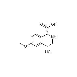 (R)-6-Methoxy-1,2,3,4-tetrahydroisoquinoline-1-carboxylic acid hydrochloride Structure