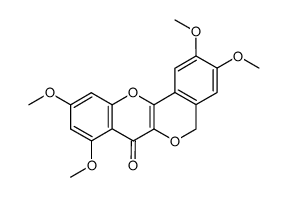 2,3,8,10-Tetramethoxy-[2]benzopyrano[4,3-b][1]benzopyran-7(5H)-one structure