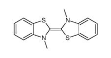 2,3-dihydro-3-methyl-2-(3-methyl-3H-benzothiazol-2-ylidene)benzothiazole结构式